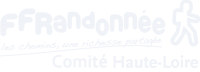 Logo FFRandonnée Haute-Loire blanc