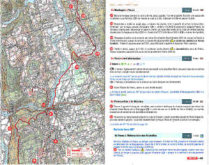 Intérieur du Topoguide du chemin de Compostelle Genève le Puy-en-Velay