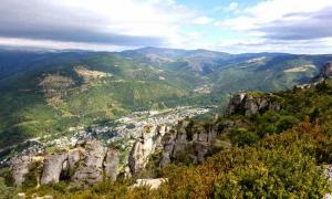 chemin de stevenson GR 70 - vue sur florac